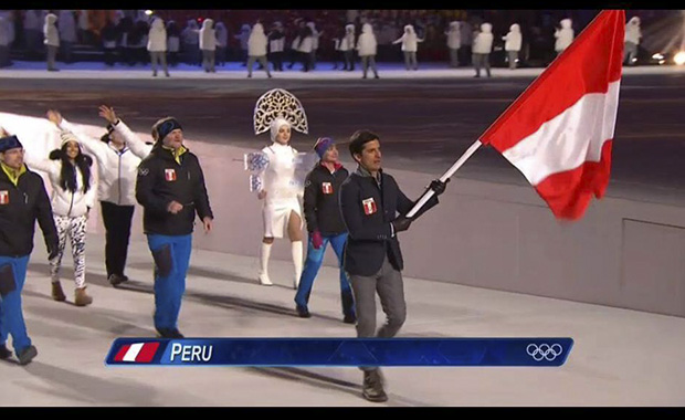 Bandera peruana flameó en inauguración de los  Juegos Olímpicos de invierno – Sochi 2014