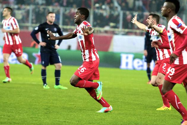 Olympiakos de Grecia venció 2-0  al Manchester United