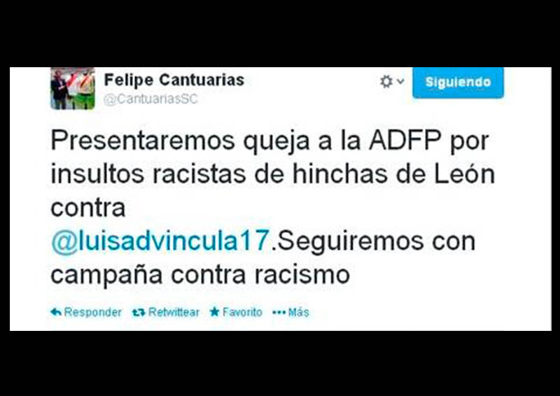 Cristal presentará queja ante ADFP  por insultos racistas a Luis Advíncula