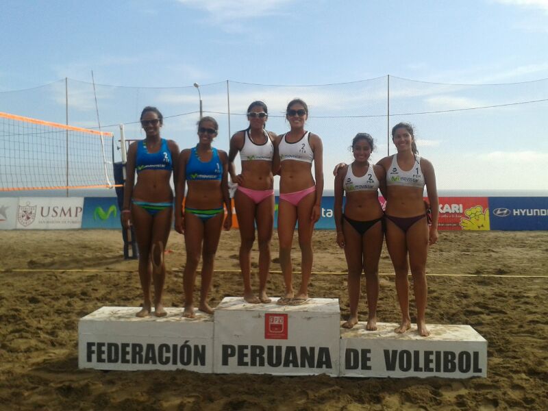 Pareja femenina Sandoval-Mendoza salieron campeones del Circuito Nacional de Voleibol de Playa