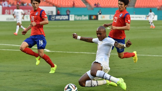 Con triplete de Ayew, Ghana goleó 4-0 a República de Corea