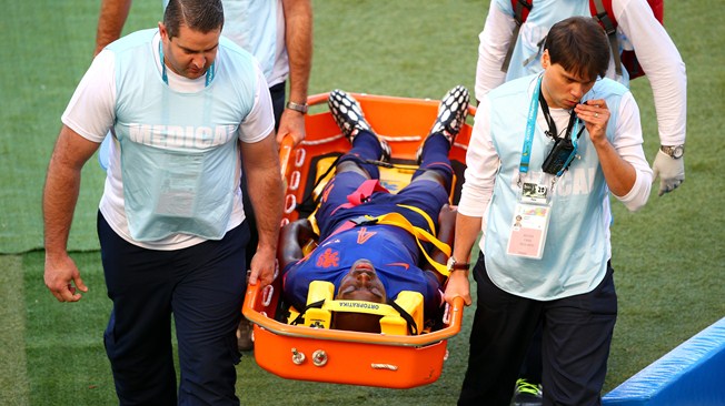 Martins Indi, en el hospital con conmoción cerebral