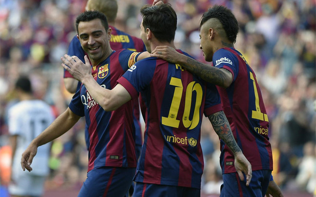 El Barça celebra La Liga BBVA de la temporada 2014-15