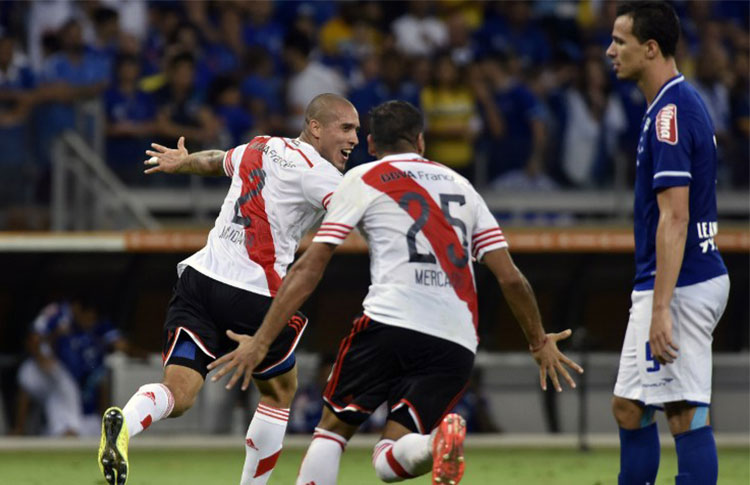 Copa Libertadores: River Plate golea 3-0 a Cruzeiro en Brasil y clasifica a semifinales