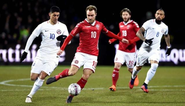 Amistoso: Dinamarca empató 0-0 con Chile en Aalborg