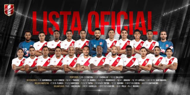 FPF – Selección Peruana: Esta es la Lista final de los Jugadores que jugarán el Mundial