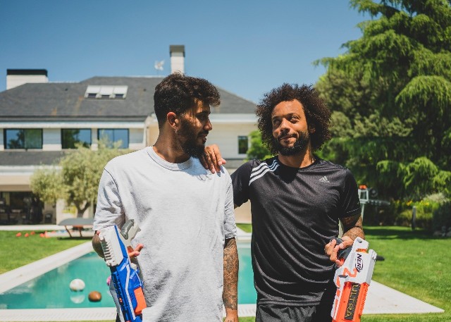 Marcelo Vieira convierte su casa en un campo de entrenamiento