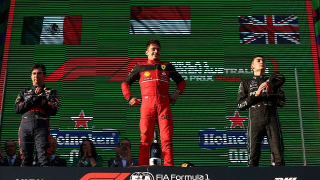 F1: GP de Australia, Ganador C. Leclerc con Ferrari, Checo Perez segundo, Versatappen abandona en Albert Park